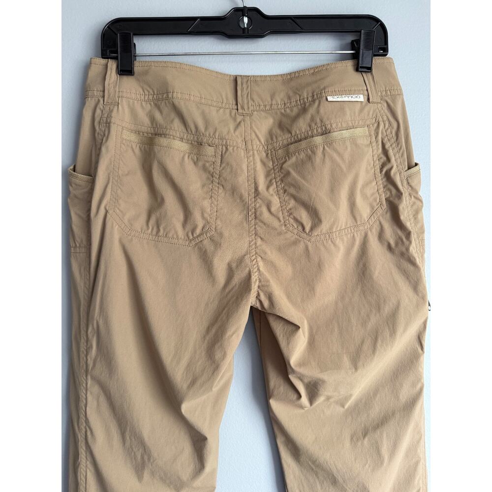 ExOfficio Women's Khaki Cargo Hiking Pants Size 6 Lightweight Travel Zip Pocket - Picture 4 of 8